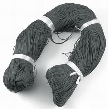 10 meter waxkoord polyester 1 mm – slate grey, Ophalen of Verzenden, Nieuw, Kraal