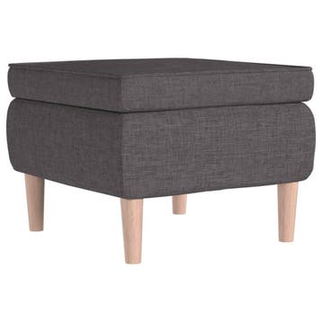 Voetenbank Donkergrijs 52cm | Tweedekansje | OP=OP, Huis en Inrichting, Krukjes, Ophalen of Verzenden, Nieuw, Hout