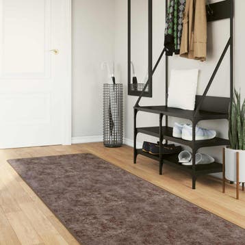 vidaXL Vloerkleedloper MARSA Grijs 100 x 400 cm Polyester en, Verzenden, Nieuw, Grijs