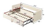 Uitschuifbaar Gestoffeerd Bed 90/180x200 cm met Lattenbodem, Verzenden, Nieuw