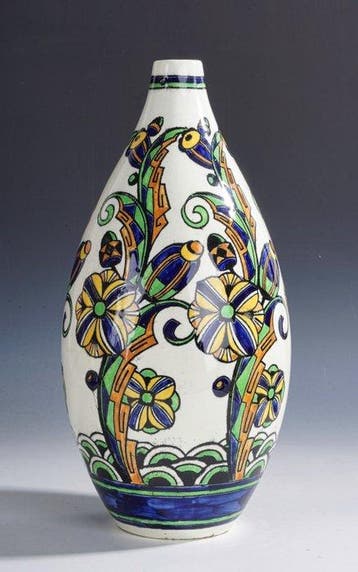 Keramis Boch - Charles Catteau - Vaas - Druppelvormig model, Antiek en Kunst, Antiek | Glas en Kristal