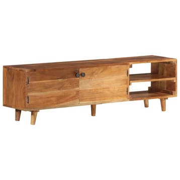 vidaXL Tv-meubel 140x30x40 cm massief acaciahout met, 100 tot 150 cm, Verzenden, Nieuw, Minder dan 100 cm
