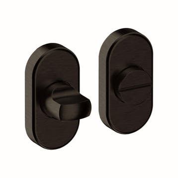 Shuffle toilet-/badkamersluiting ovaal - zwart, Doe-het-zelf en Verbouw, Hang- en Sluitwerk, Verzenden, Nieuw
