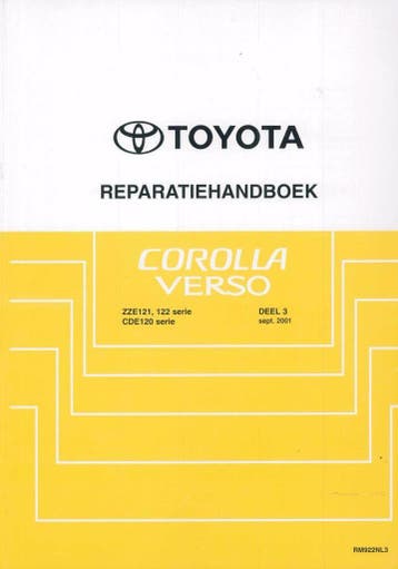 2001 Toyota Corolla Verso reparatiehandboek Nederlands, Auto diversen, Verzenden