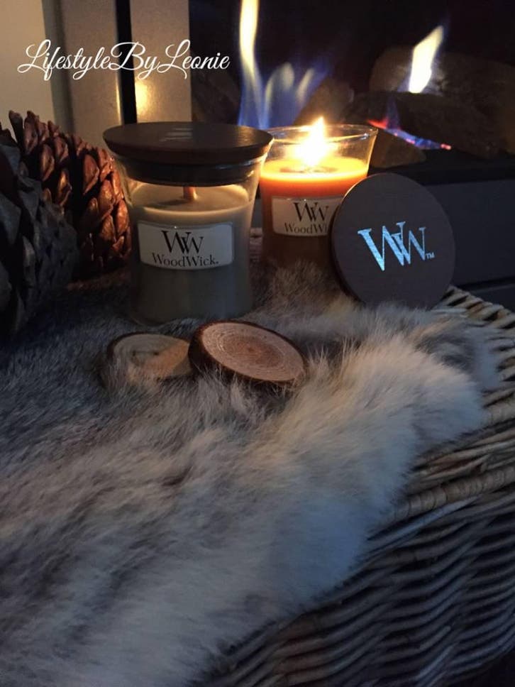 WoodWick Fireside mini, Huis en Inrichting, Woonaccessoires | Kandelaars en Kaarsen, Nieuw, Ophalen of Verzenden