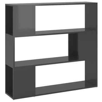 Boekenkast Hoogglans Grijs | Retourdeal 34% Korting, Huis en Inrichting, Kasten | Boekenkasten, Met plank(en), 100 tot 150 cm