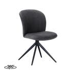 Stoel Kimo | Antraciet | Cosmo | Zwart Metalen Frame | 2, Verzenden, Nieuw in verpakking