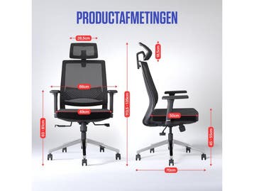 Stane® Ergonomische Bureaustoel - Office Gaming Chair -, Verzenden, Zo goed als nieuw