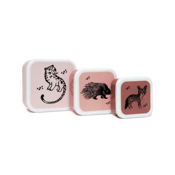 Petit Monkey Lunchboxen Black Animals | SALE, Ophalen of Verzenden, Nieuw