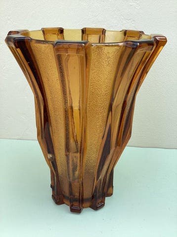 Scailmont - Henri Heemskerk - Vaas - Cubiste - halfkristal, Antiek en Kunst, Antiek | Glas en Kristal
