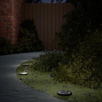 vidaXL Grondlampen 4 st solar met grondpennen warmwit, Zonne-energie, Kunststof, Verzenden, Nieuw