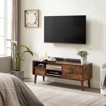 Vintage TV-meubel 120 cm – lowboard met open vakken, Verzenden, Nieuw