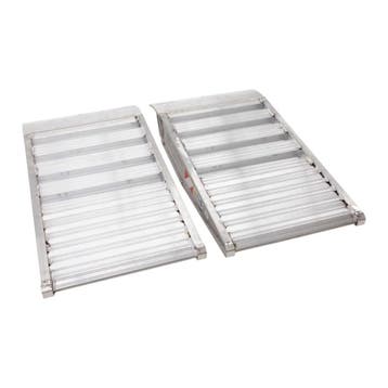 Aluminium Oprijplaten 1000x500 mm 7500 kg Set, Verzenden