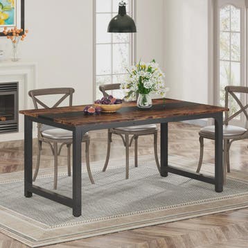 Industriële Eettafel 6-8 Personen - 160x80 cm - Rustiek Hout, Verzenden, Nieuw