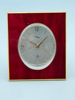 Wekker - imhof - Messing - 1950-1960 - emaille rood 8 dagen, Antiek en Kunst, Antiek | Klokken