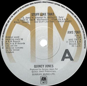 Quincy Jones - Stuff Like That, Ophalen of Verzenden, Gebruikt