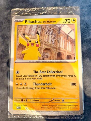Pokémon - 1 Verzegelde kaart - Pikachu at the Museum London, Nieuw