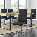 2dekans | Juskys 2 Eetkamerstoelen / stoel - Vegas -, Huis en Inrichting, Stoelen, Ophalen of Verzenden, Zo goed als nieuw, Zwart