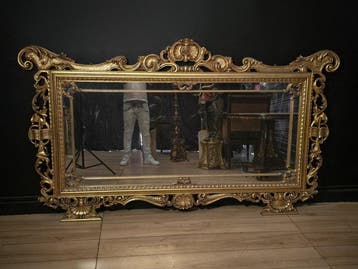 Wandspiegel - Hout, Glas