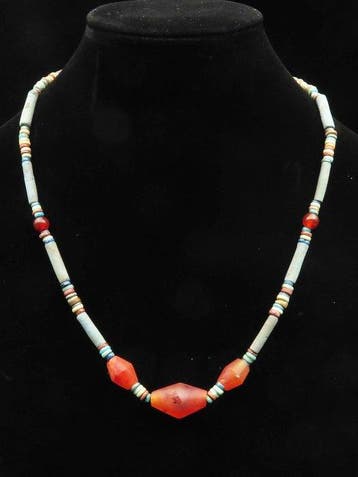 Oud-Egyptisch Ketting gemaakt van carneool en, Sieraden, Tassen en Uiterlijk