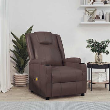 vidaXL Massagestoel kunstleer bruin, Verzenden, Nieuw