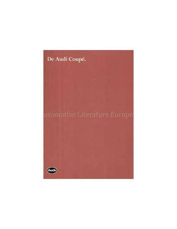 1982 AUDI COUPE BROCHURE NEDERLANDS, Boeken, Nieuw, Audi, Author