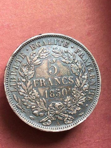 Frankrijk. 5 Francs 1850-A Cérès (Zonder minimumprijs)