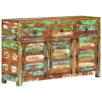 vidaXL Dressoir 110x30x65 cm massief gerecycled hout, 100 tot 150 cm, Verzenden, Nieuw, 25 tot 50 cm