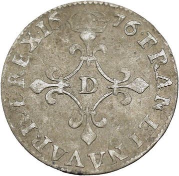 Frankrijk. Louis XIV (1643-1715). 4 Sols 1676-D, Vimy