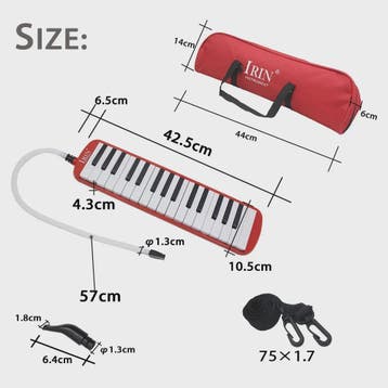 IRIN 32 Toetsen Melodica Set met Draagtas - Draagbaar Muziek, Verzenden, Nieuw
