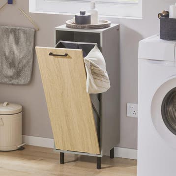 SoBuy Wasgoedkast met Uitklapbare Waszak - Badkamer Opbergka, Huis en Inrichting, Verzenden, Nieuw