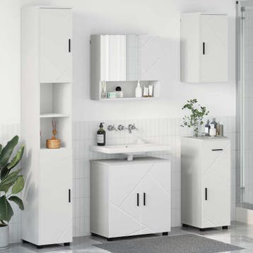 vidaXL Badkamermeubelset 5 st Wit 61 x 35 x 64 cm Bewerkt, Verzenden, Nieuw