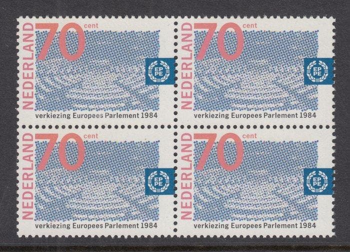 Nederland 1984 - Verkiezing Europees Parlement, foutdruk, Postzegels en Munten, Postzegels | Nederland