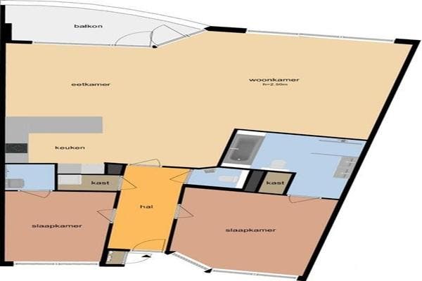 Appartement Bezuidenhoutseweg in Den Haag, Huizen en Kamers, Huizen te huur, Via bemiddelaar, Den Haag, Appartement