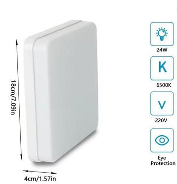 Moderne LED Plafondlamp 48W – Vierkant, 5400LM, IP44, Verzenden, Nieuw