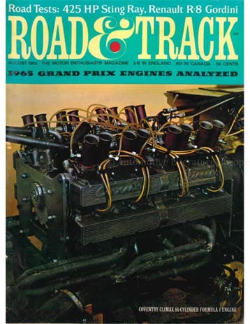1965 ROAD AND TRACK MAGAZINE AUGUST ENGELS, Nieuw, Author