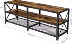 Nieuw Industrieel Lowboard TV-Meubel – 160cm Televisie, Verzenden, Nieuw