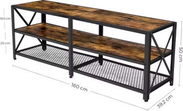 Nieuw Industrieel Lowboard TV-Meubel – 160cm Televisie, Verzenden, Nieuw