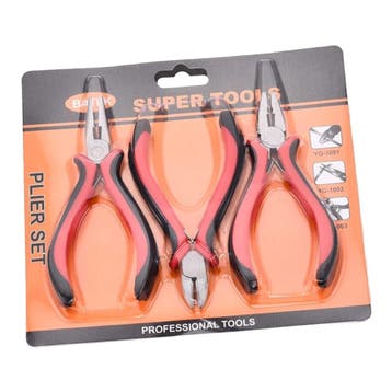 Fako Bijoux - Tangenset 3-Delig - DLX - Knip Platbektang -, Verzenden, Nieuw