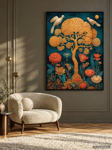Alwwa Roma - Árbol de la Vida · Jardín dorado — XXL