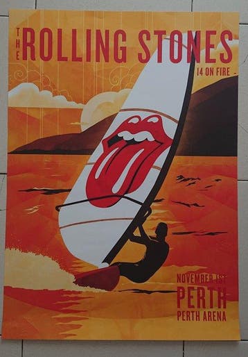 Anonymous - Rolling Stones cartel gira 14 On Fire