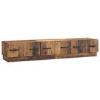 vidaXL TV-kast met lade Oud hout 147 x 34,5 x 27 cm Bewerkt, Minder dan 50 cm, Verzenden, Nieuw, Minder dan 100 cm