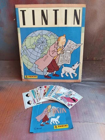 Panini Álbum completo TINTIN PANINI (1989) + Empty pack, Verzamelen, Nieuw