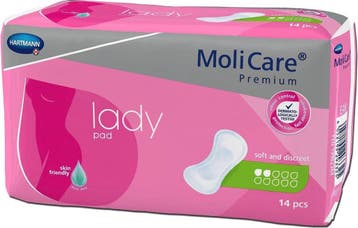 Molicare Premium Lady Pad 2 Druppels - 14 stuks, Verzenden, Nieuw