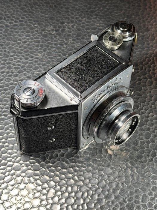 Ihagee, Carl Zeiss Jena Exakta + CZJ 2,8/7,5cm | Analoge, Audio, Tv en Foto, Fotocamera's Analoog