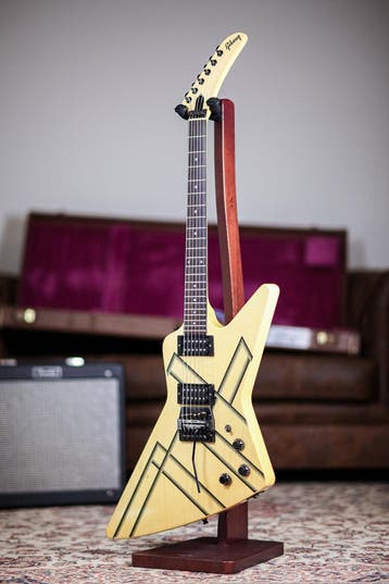 Gibson Explorer Designer Series 1985 | White Blue Stripes, Nieuw