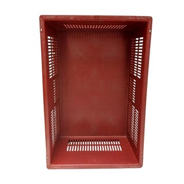 Stapelbak 600x400x235 mm, rood kunststof, gebruikt, Ophalen of Verzenden
