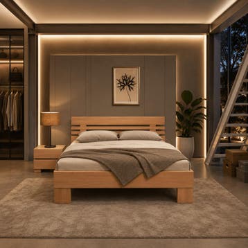 Van Schaik Lucano Massief Houten Bed - 100 x 220, Huis en Inrichting, Nieuw