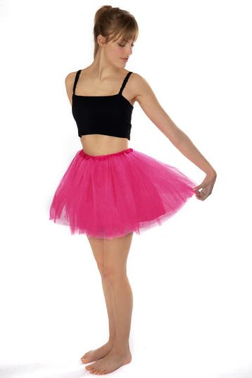 KIMU® Tutu Donkerroze Tule Rokje 98 104 110 116 Roze Pettico, Ophalen of Verzenden, Nieuw, Meisje