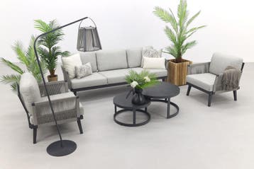 Durban/Rhodos stoel-bank loungeset - 5-delig - Op=Op, Tuin en Terras, Verzenden, Nieuw, Overige materialen, Loungeset